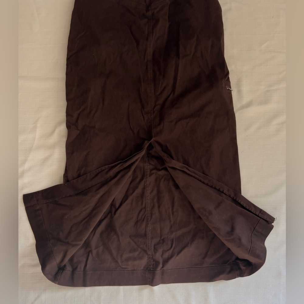 Talbots Y2K Dark Brown Skirt With Pockets Size 12 - Picture 5 of 8